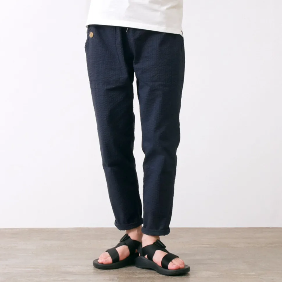 RE MADE IN TOKYO JAPAN / Coded COOLMAX seersucker ankle trousers