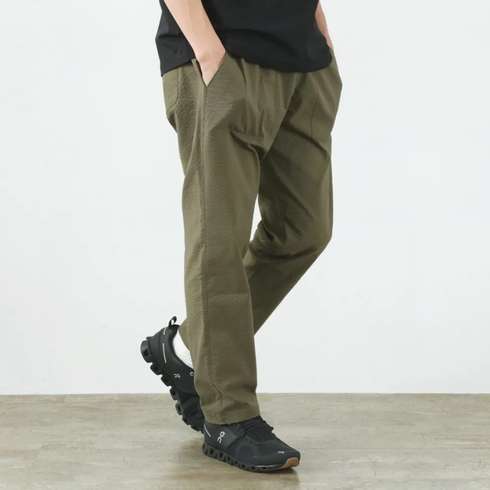 RE MADE IN TOKYO JAPAN / Coded COOLMAX seersucker ankle trousers