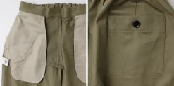 RE MADE IN TOKYO JAPAN / Cotton hard twill tuck wide pants