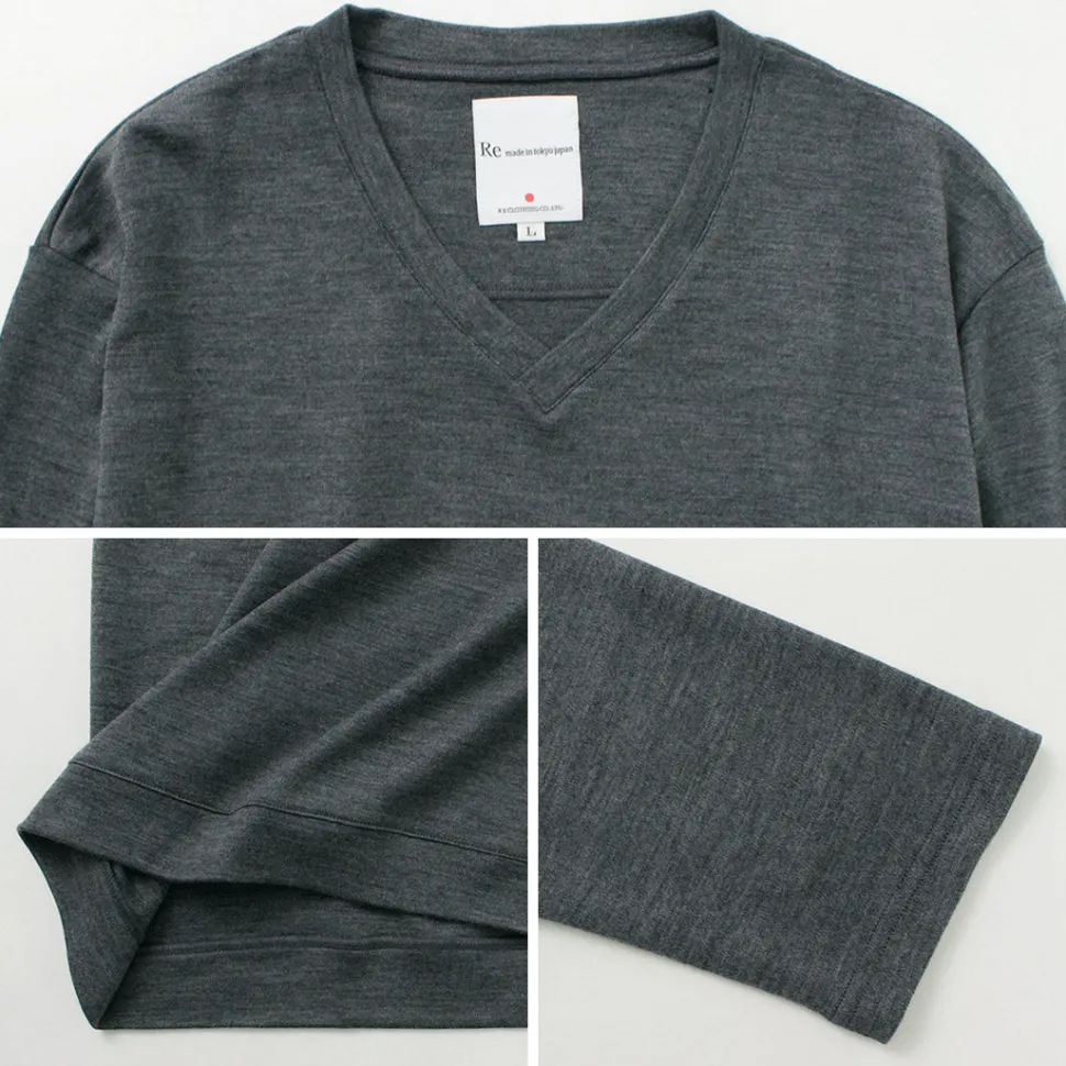 RE MADE IN TOKYO JAPAN / Dress Wool Knit V-Neck