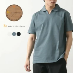 RE MADE IN TOKYO JAPAN / Dress Organic Cotton Skipper Polo Shirt