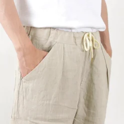 RE MADE IN TOKYO JAPAN / French Linen Tucked Pants