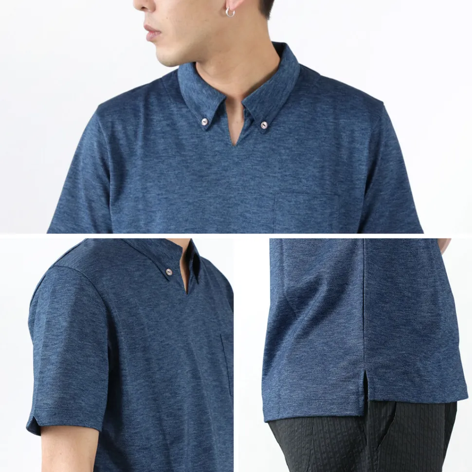 RE MADE IN TOKYO JAPAN / Indigo Kanoko Button Down Skipper BD Skipper