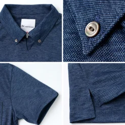 RE MADE IN TOKYO JAPAN / Indigo Kanoko Button Down Skipper BD Skipper