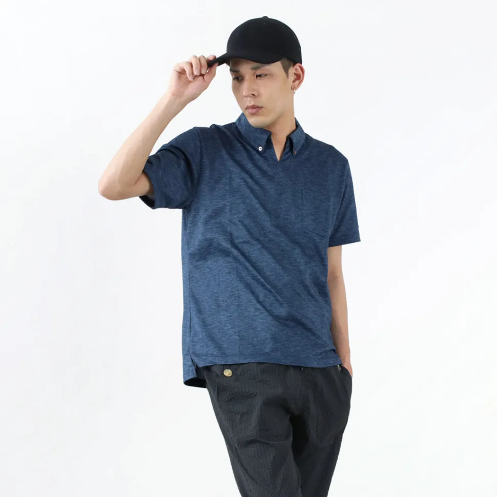 RE MADE IN TOKYO JAPAN / Indigo Kanoko Button Down Skipper BD Skipper