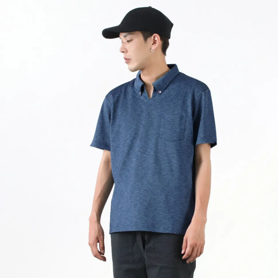 RE MADE IN TOKYO JAPAN / Indigo Kanoko Button Down Skipper BD Skipper