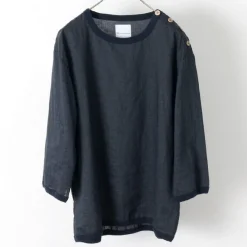 RE MADE IN TOKYO JAPAN / Linen Canvas Button Basque / 7 Minute Sleeve