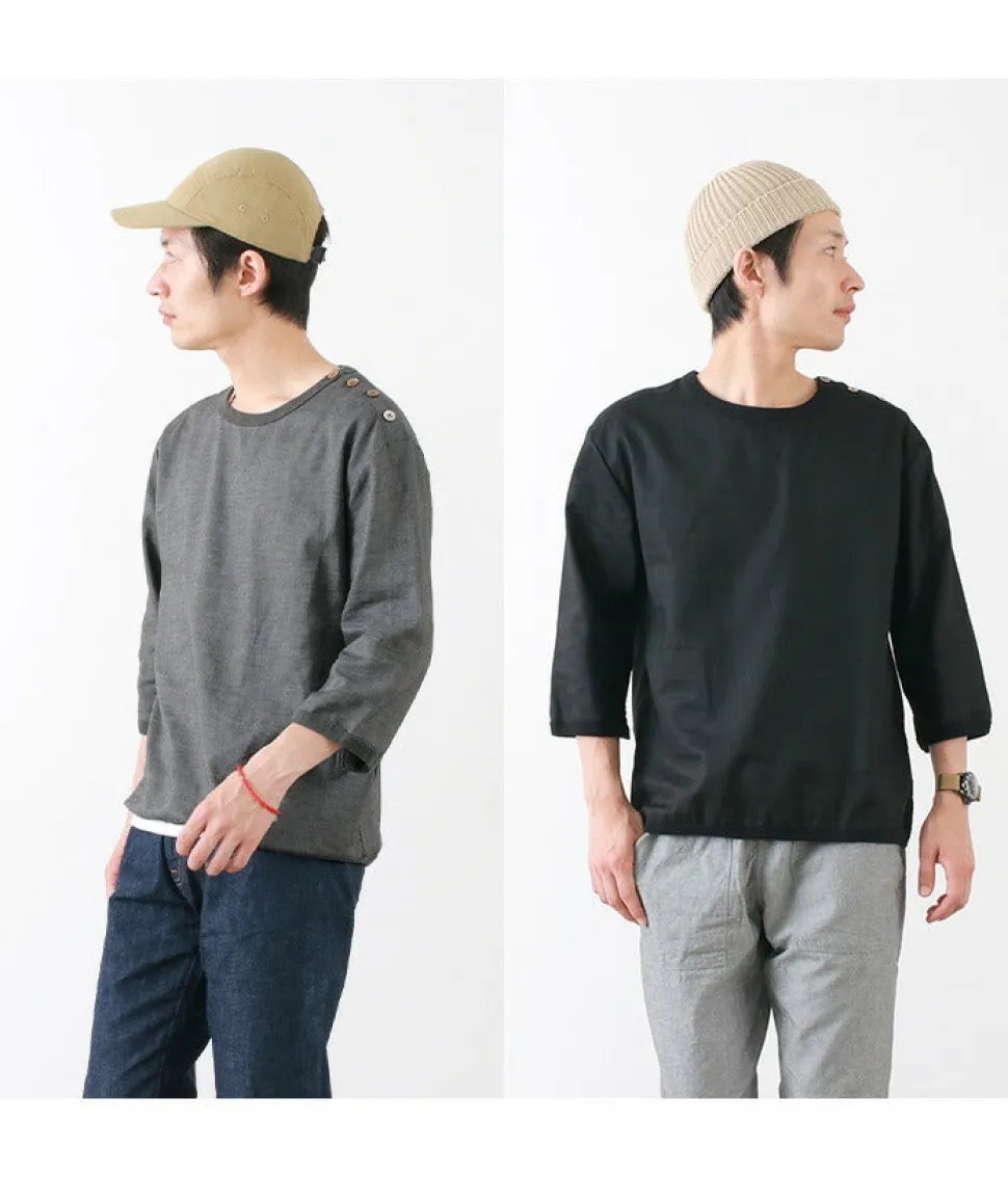 RE MADE IN TOKYO JAPAN / Linen Canvas Button Basque / 7 Minute Sleeve