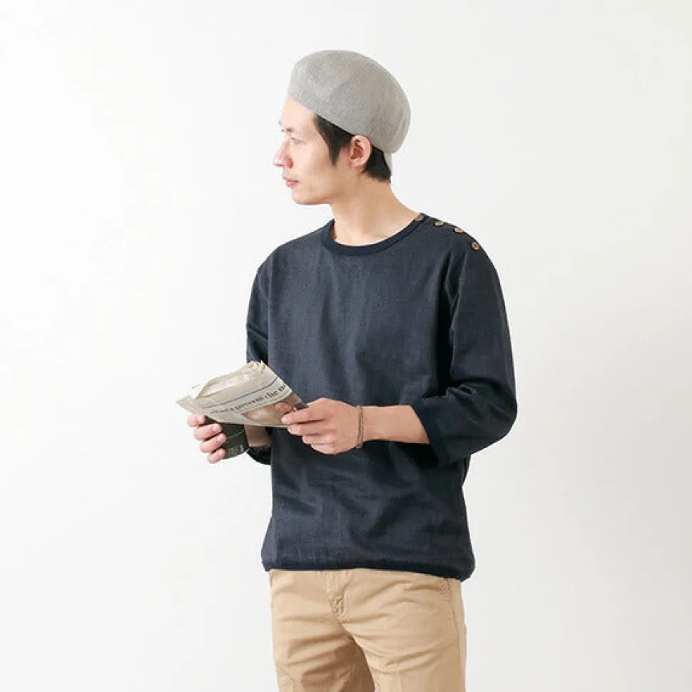 RE MADE IN TOKYO JAPAN / Linen Canvas Button Basque / 7 Minute Sleeve