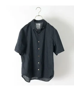 RE MADE IN TOKYO JAPAN / Linen Canvas Button Down Shirt / Short Sleeve