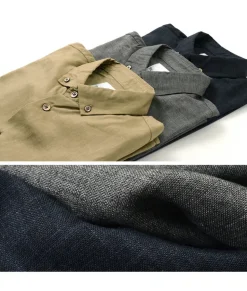 RE MADE IN TOKYO JAPAN / Linen Canvas Button Down Shirt / Short Sleeve