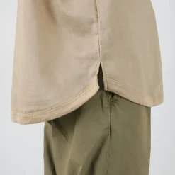 RE MADE IN TOKYO JAPAN / Linen Canvas Henry Neck T-Shirt