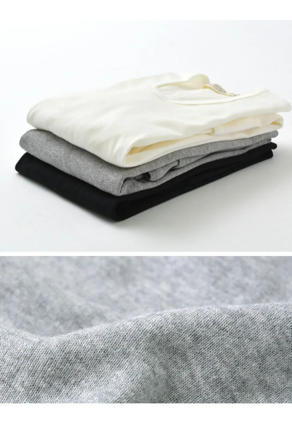 RE MADE IN TOKYO JAPAN / Perfect Inner Half Sleeve U-Neck