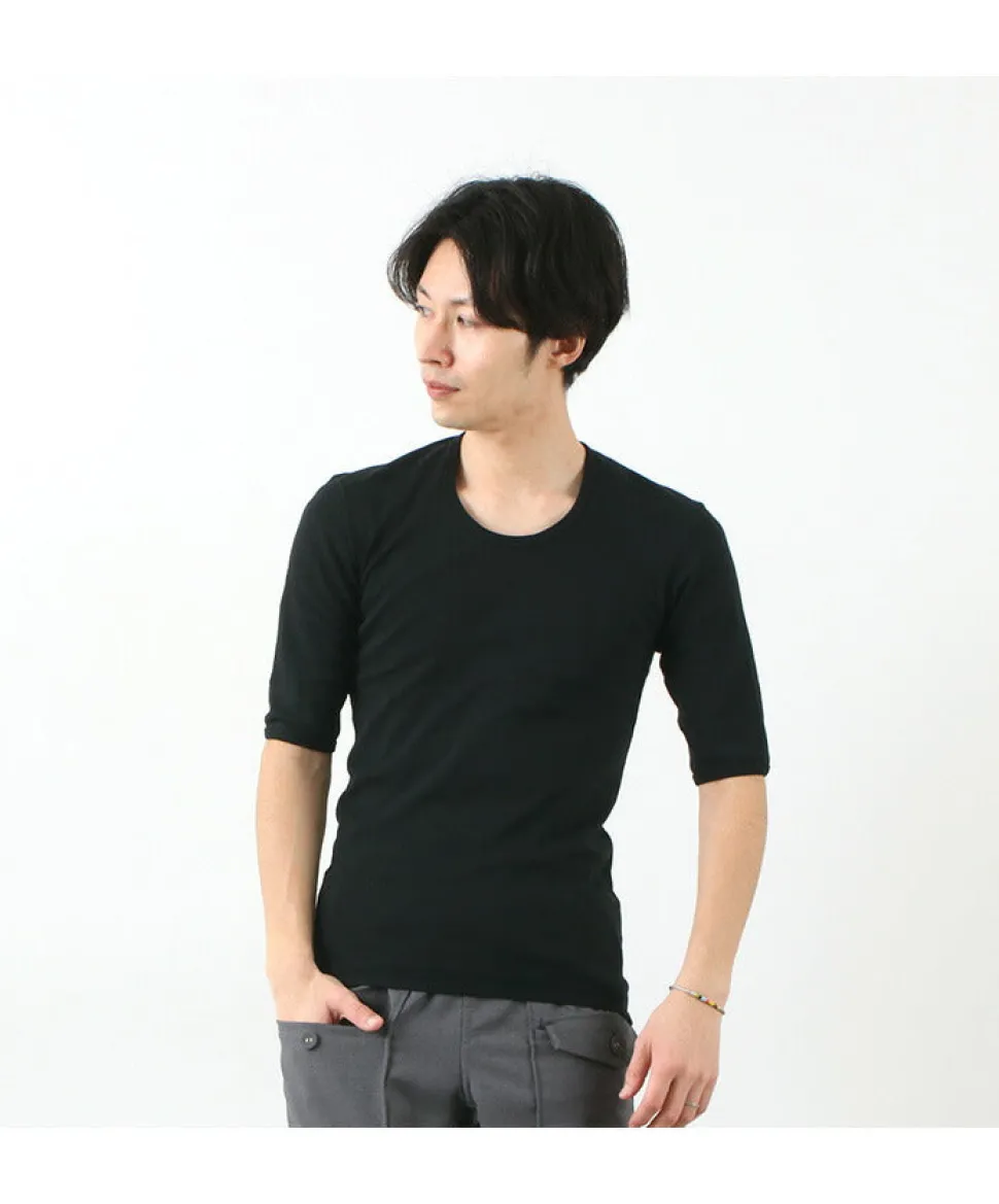 RE MADE IN TOKYO JAPAN / Perfect Inner Half Sleeve U-Neck