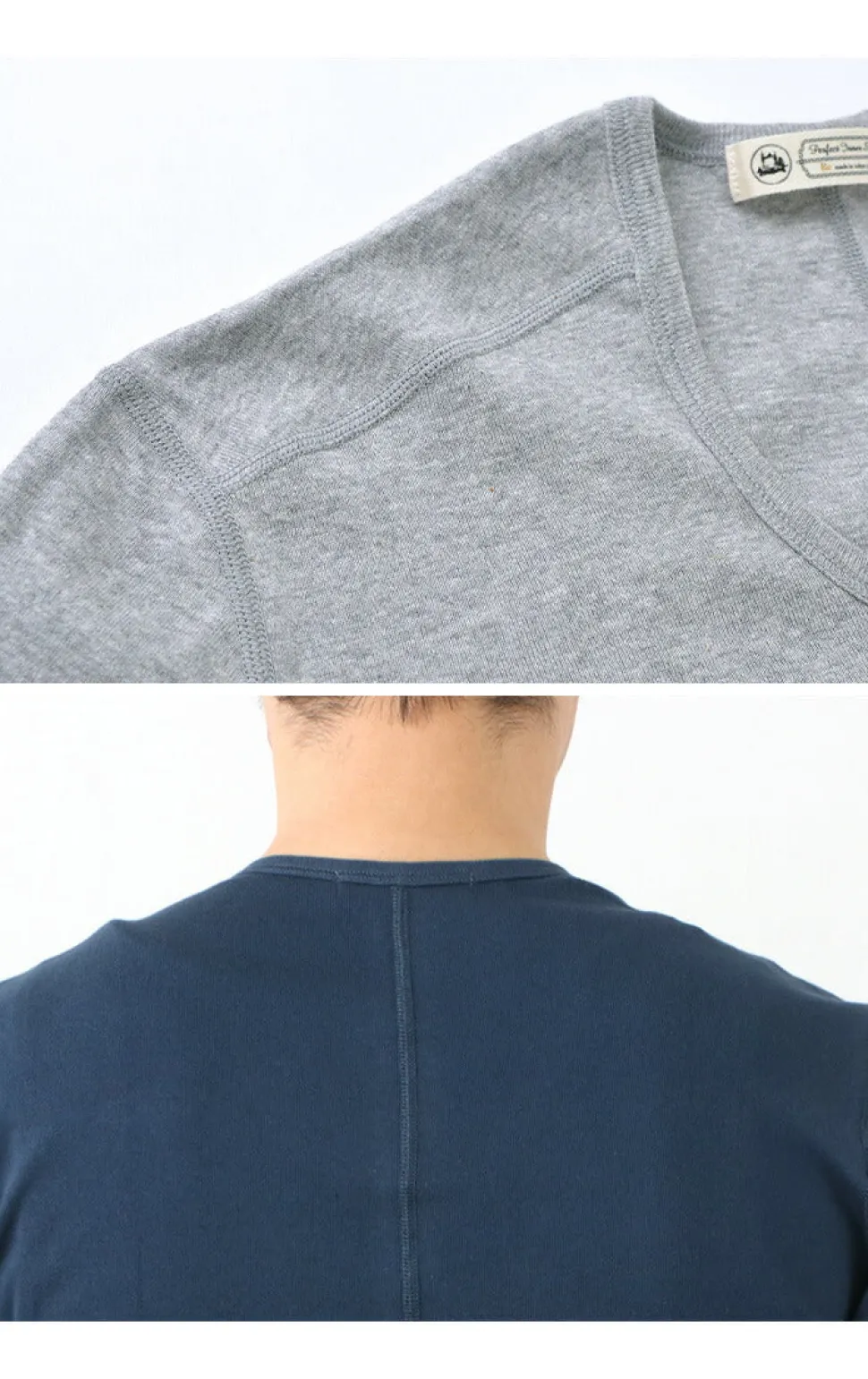 RE MADE IN TOKYO JAPAN / Perfect Inner Half Sleeve U-Neck