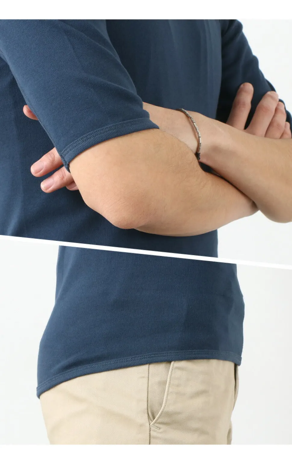 RE MADE IN TOKYO JAPAN / Perfect Inner Half Sleeve U-Neck