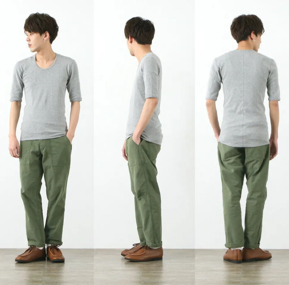 RE MADE IN TOKYO JAPAN / Perfect Inner Half Sleeve U-Neck