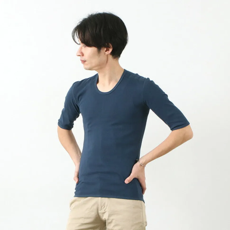 RE MADE IN TOKYO JAPAN / Perfect Inner Half Sleeve U-Neck