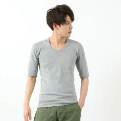 RE MADE IN TOKYO JAPAN / Perfect Inner Half Sleeve U-Neck