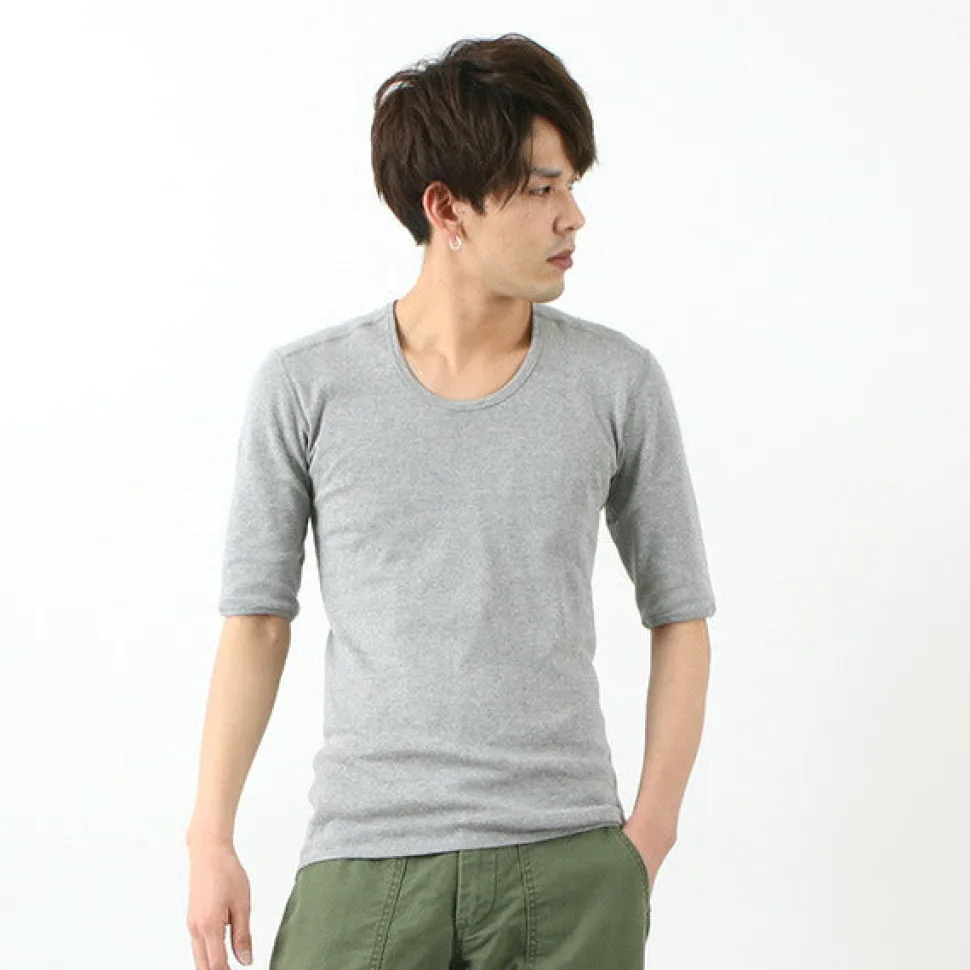 RE MADE IN TOKYO JAPAN / Perfect Inner Half Sleeve U-Neck