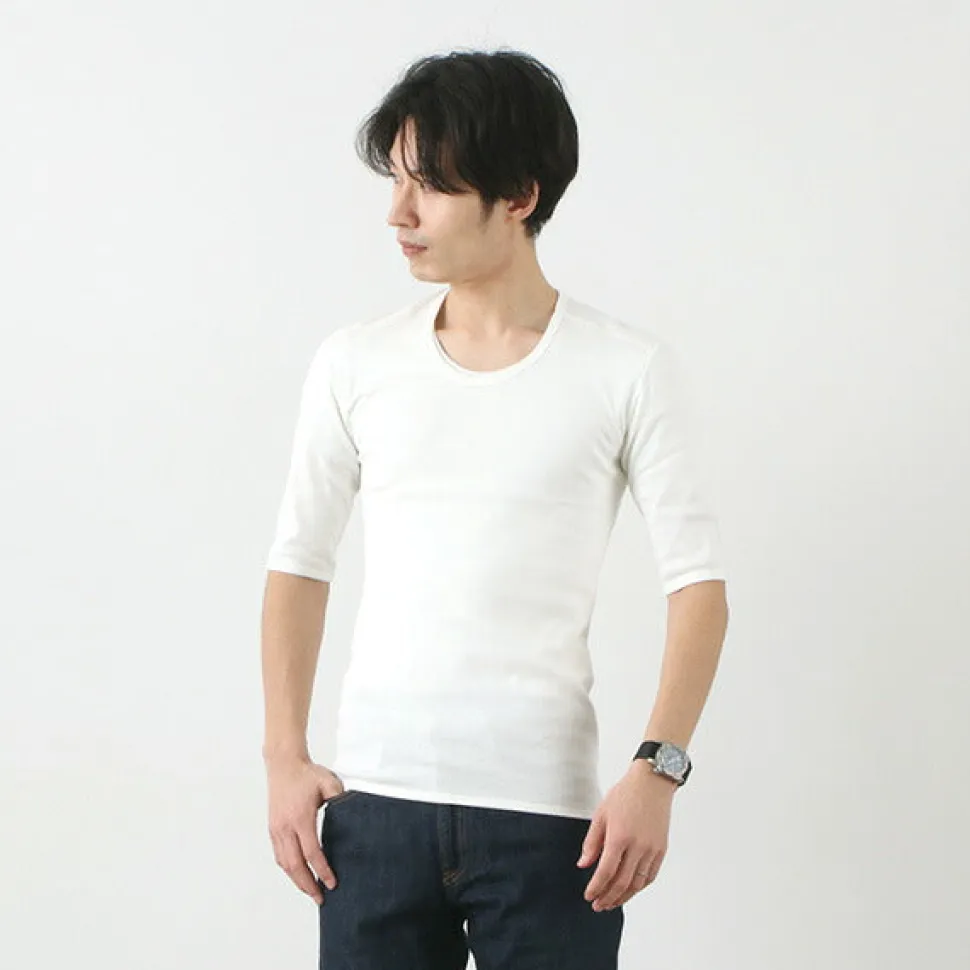 RE MADE IN TOKYO JAPAN / Perfect Inner Half Sleeve U-Neck