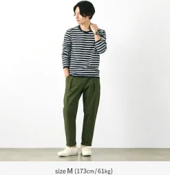 RE MADE IN TOKYO JAPAN / Perfect Inner Giza Cotton Striped Crew Neck L/S T-Shirt