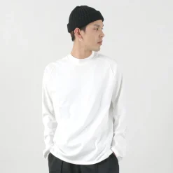 RE MADE IN TOKYO JAPAN / Perfect Inner Giza Mock Neck Long Sleeve T-Shirt