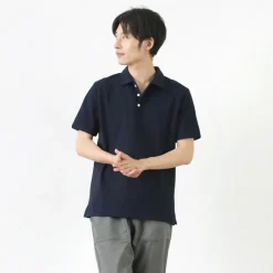 RE MADE IN TOKYO JAPAN / SUVIN GOLD COTTON KNIT SHIRT