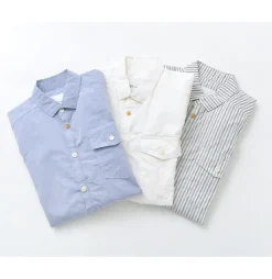 RE MADE IN TOKYO JAPAN / Supima Typewriter Round Hem Shirt