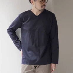 RE MADE IN TOKYO JAPAN / Tokyo Made V-Neck Long Sleeve Dress T-Shirt 5721A-CT