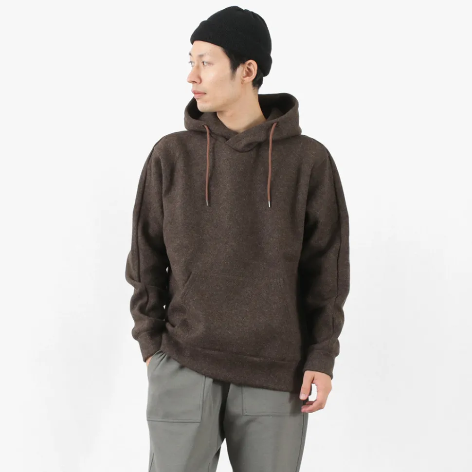 RE MADE IN TOKYO JAPAN / Wool Melton Pullover Hoodie