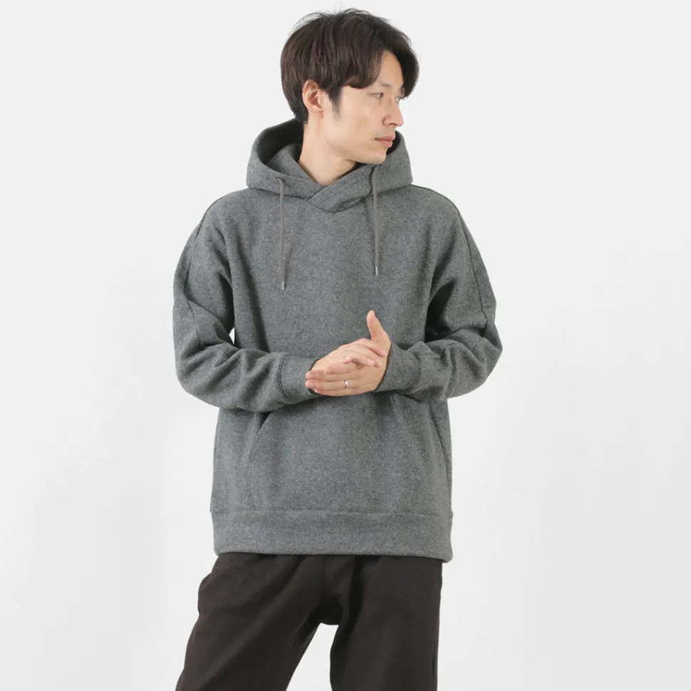 RE MADE IN TOKYO JAPAN / Wool Melton Pullover Hoodie