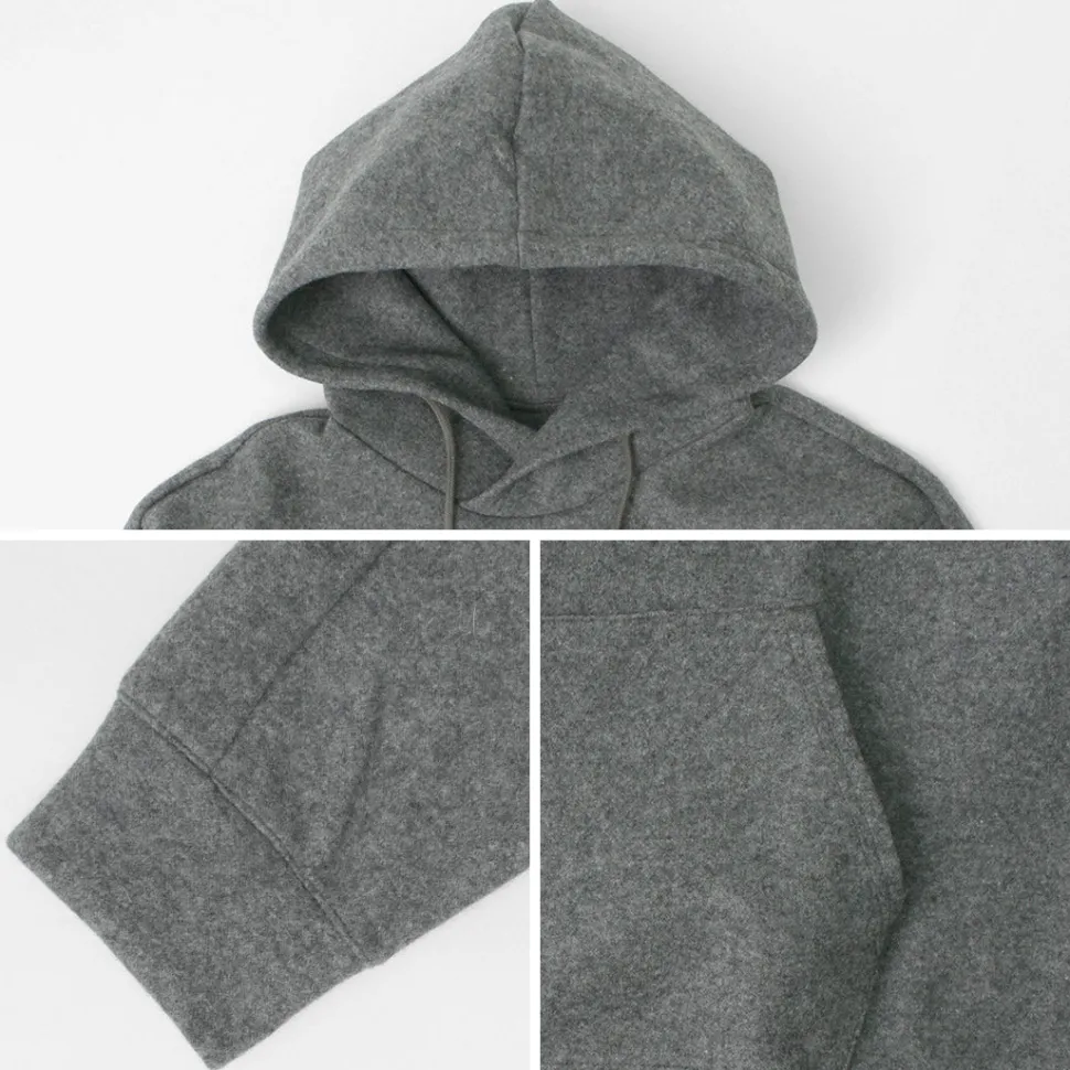 RE MADE IN TOKYO JAPAN / Wool Melton Pullover Hoodie