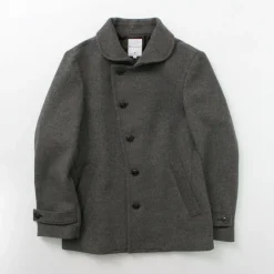 RE MADE IN TOKYO JAPAN / Wool Melton Stand Collar Pea Coat