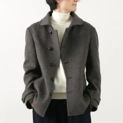 RE MADE IN TOKYO JAPAN / Wool Melton Stand Collar Pea Coat
