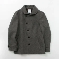 RE MADE IN TOKYO JAPAN / Wool Melton Stand Collar Pea Coat