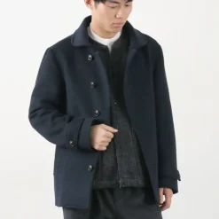 RE MADE IN TOKYO JAPAN / Wool Melton Stand Collar Pea Coat
