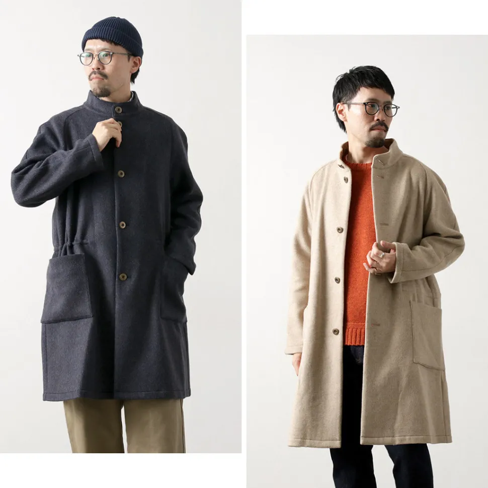 RE MADE IN TOKYO JAPAN / Wool Melton Stand Collar Coat