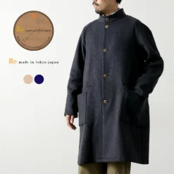 RE MADE IN TOKYO JAPAN / Wool Melton Stand Collar Coat