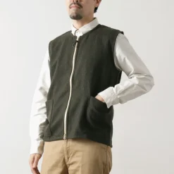 RE MADE IN TOKYO JAPAN / Wool Cashmere Kersey Crew Vest