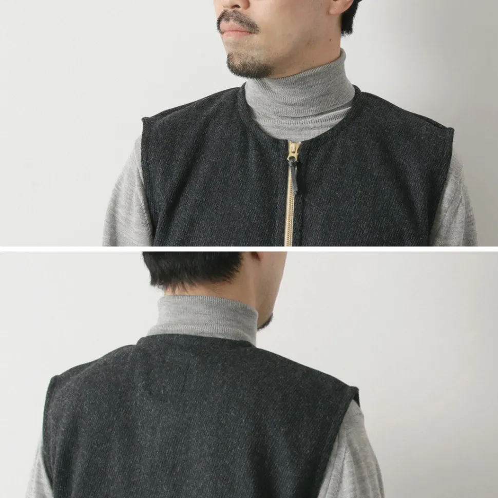 RE MADE IN TOKYO JAPAN / Wool Cashmere Kersey Crew Vest
