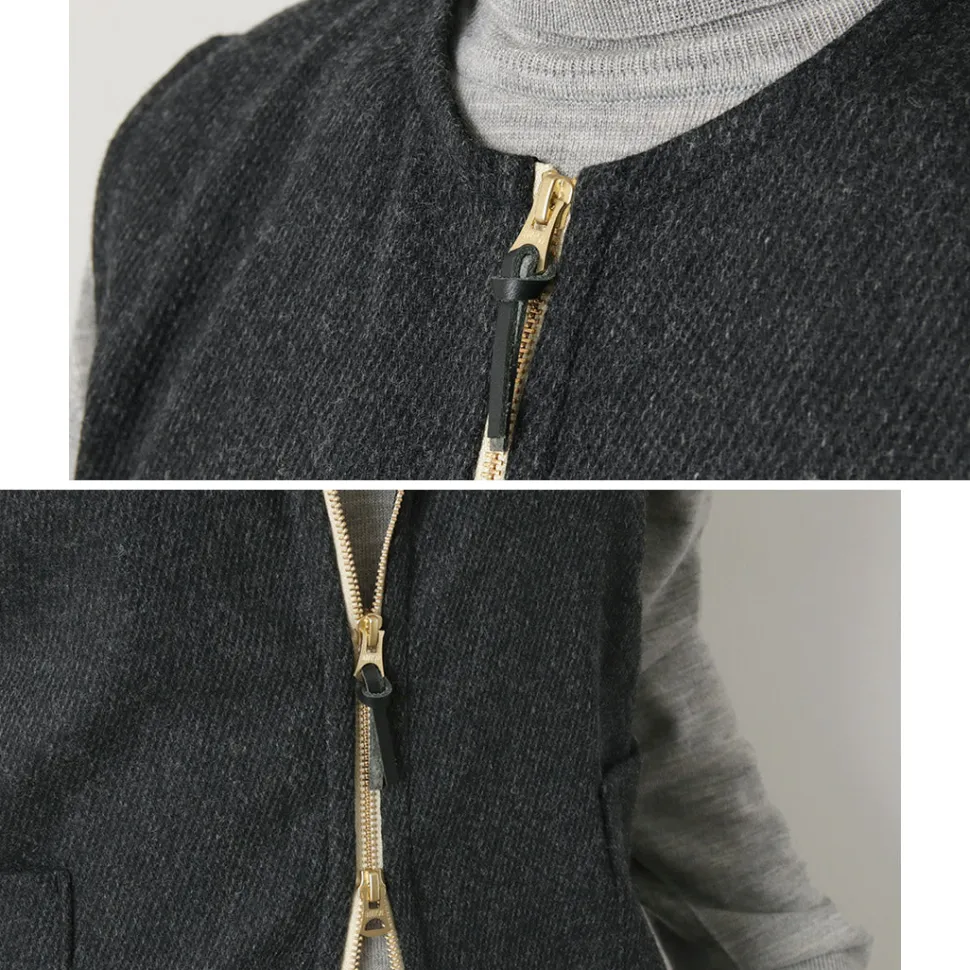 RE MADE IN TOKYO JAPAN / Wool Cashmere Kersey Crew Vest