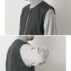RE MADE IN TOKYO JAPAN / Wool Cashmere Kersey Crew Vest