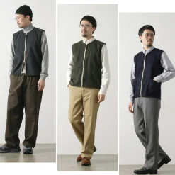 RE MADE IN TOKYO JAPAN / Wool Cashmere Kersey Crew Vest