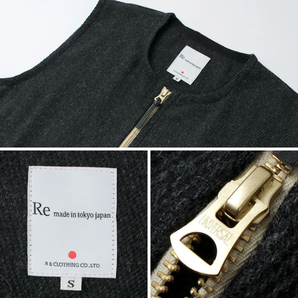 RE MADE IN TOKYO JAPAN / Wool Cashmere Kersey Crew Vest