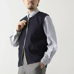 RE MADE IN TOKYO JAPAN / Wool Cashmere Kersey Crew Vest