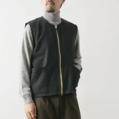 RE MADE IN TOKYO JAPAN / Wool Cashmere Kersey Crew Vest