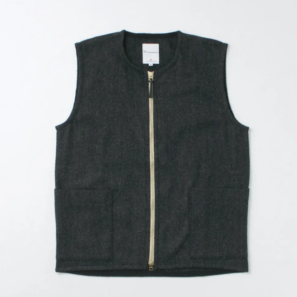RE MADE IN TOKYO JAPAN / Wool Cashmere Kersey Crew Vest