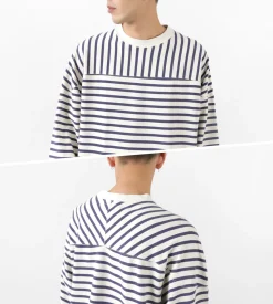 REMI RELIEF / 16/2 stripe FOOTBALL LONG T