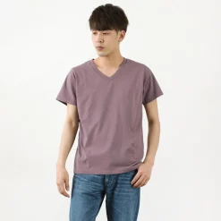 REMI RELIEF / LW processed V-neck T-shirt